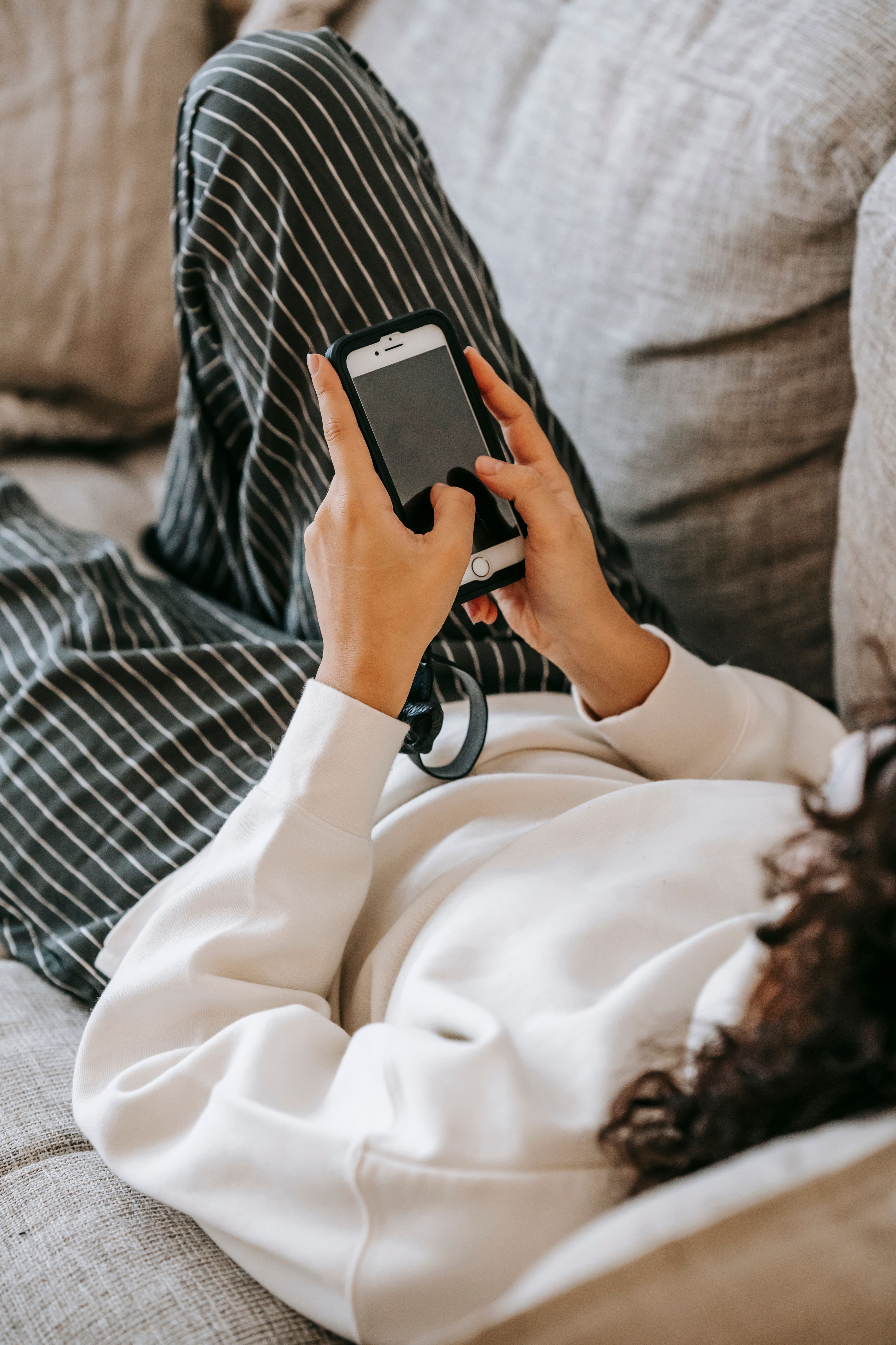 A patient checking their care details from home